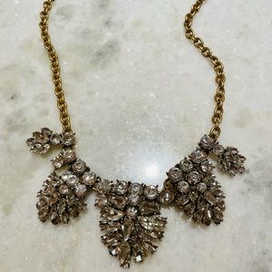 Gem studded gold statement necklace from J.CREW